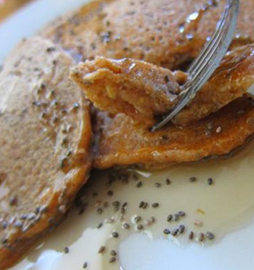 Nova receita panqueca com chia, sabor e nutrição
